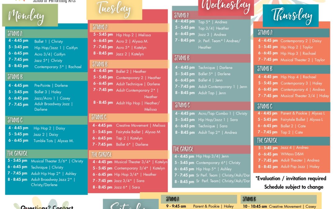 OHANA’S 2025-2026 SEASON SCHEDULE
